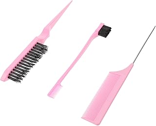 FRCOLOR 1 Conjunto De Escovas Pentes Pentes Masculinos Pentes De Cabelo Sobrancelhas Cabeleireiro Desembaraçar Pentes Barba Conjunto De Escovas De Barba Três Fileiras Pentes De