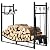 IRONMAX 36 Inch Firewood Rack, Indoor/Outdoor Fireplace Wood Storage Stand with Fireplace Tools Set & Kindling Holder, Heavy Duty Fire Log Stacker Holder for Stove Fire Pit
