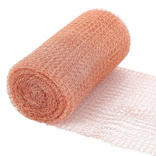 Strehknewen Malla de Alambre de Cobre 12,7 cm × 6 m – Rejilla Flexible Anti Caracoles y Babosas, Protección contra Roedores e Insectos, Reutilizable para Huertos y Jardineras