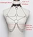 Punk Leather Body Harness for Women - Adjustable Gothic Chest Chain &Waist Belt Body Chains, Black Caged Chain Bra Jewelry for Halloween, Rave Party, Nightclub Accessories