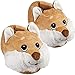alles-meine.de GmbH Plüsch Hausschuhe _ Größe frei wählbar _ Fuchs / Hund - Größe Gr. 28 - 41 EU _ schön warm _ Kuschel - für Kinder & Erwachsene - ABS Sohle rutschfest - Plüscht..