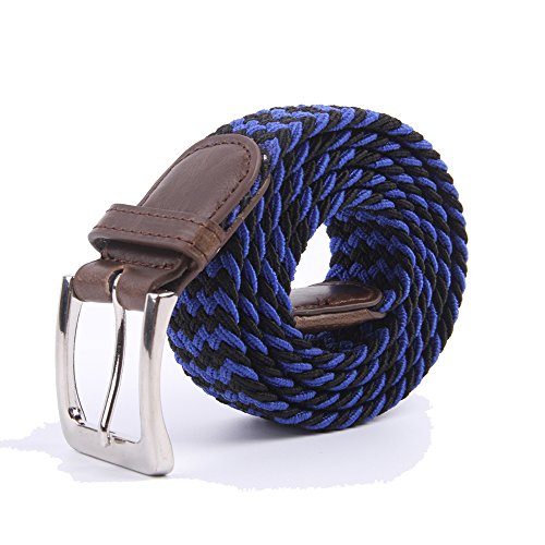 Image of Canvas Elastic Fabric Woven Stretch Multicolored Braided Belts