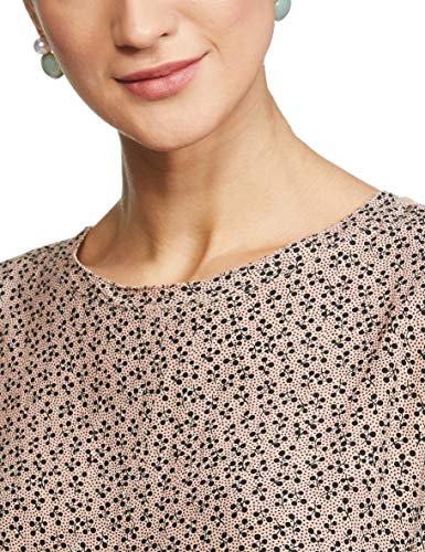 Image of Marks & Spencer Womens Printed Viscose Slash Neck Straight Fit Short Sleeve Top