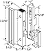 Slide-Co 141752 Sliding Patio Door Handle Set, 4-15/16 In., Extruded Aluminum, Hook Latch, Black with Wood Grain (Single Pack)