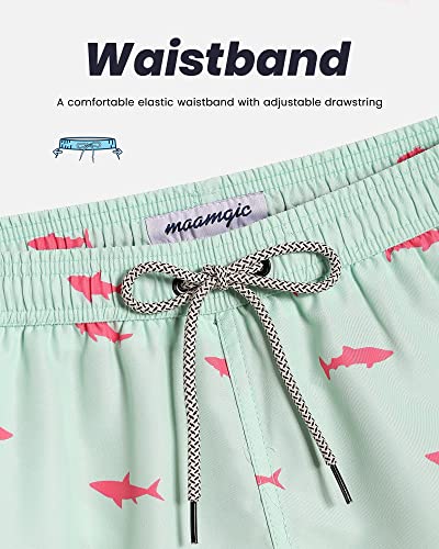 Image of maamgic Mens Swim Trunks Quick Dry Swim Shorts with Mesh Lining Funny Swimwear Bathing Suits 7inch
