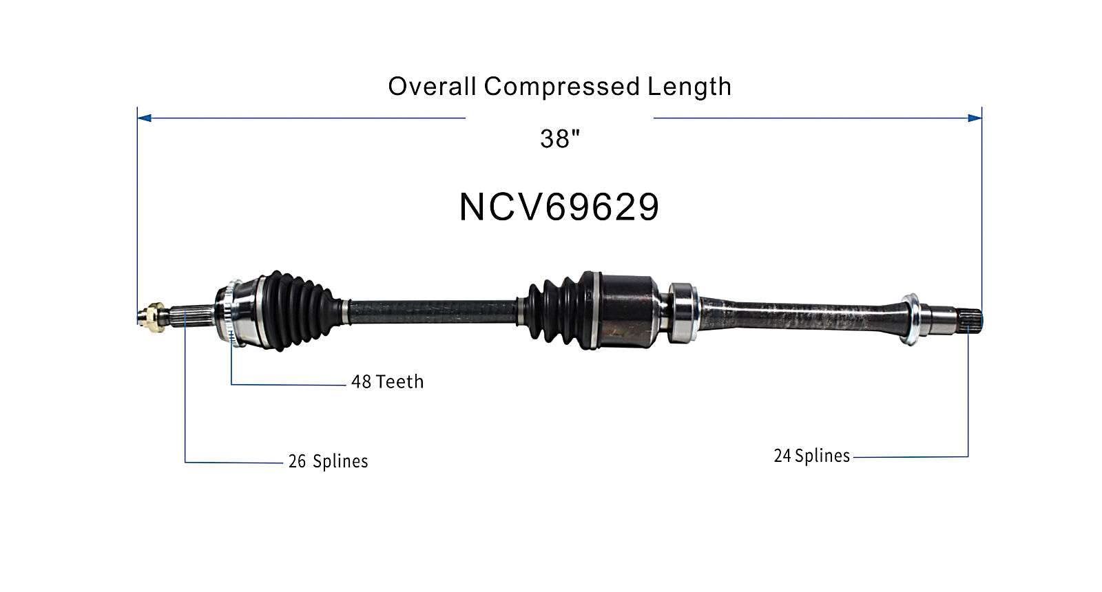 Amazon.com: GSP NCV69629 CV Axle Shaft Assembly - Right Front