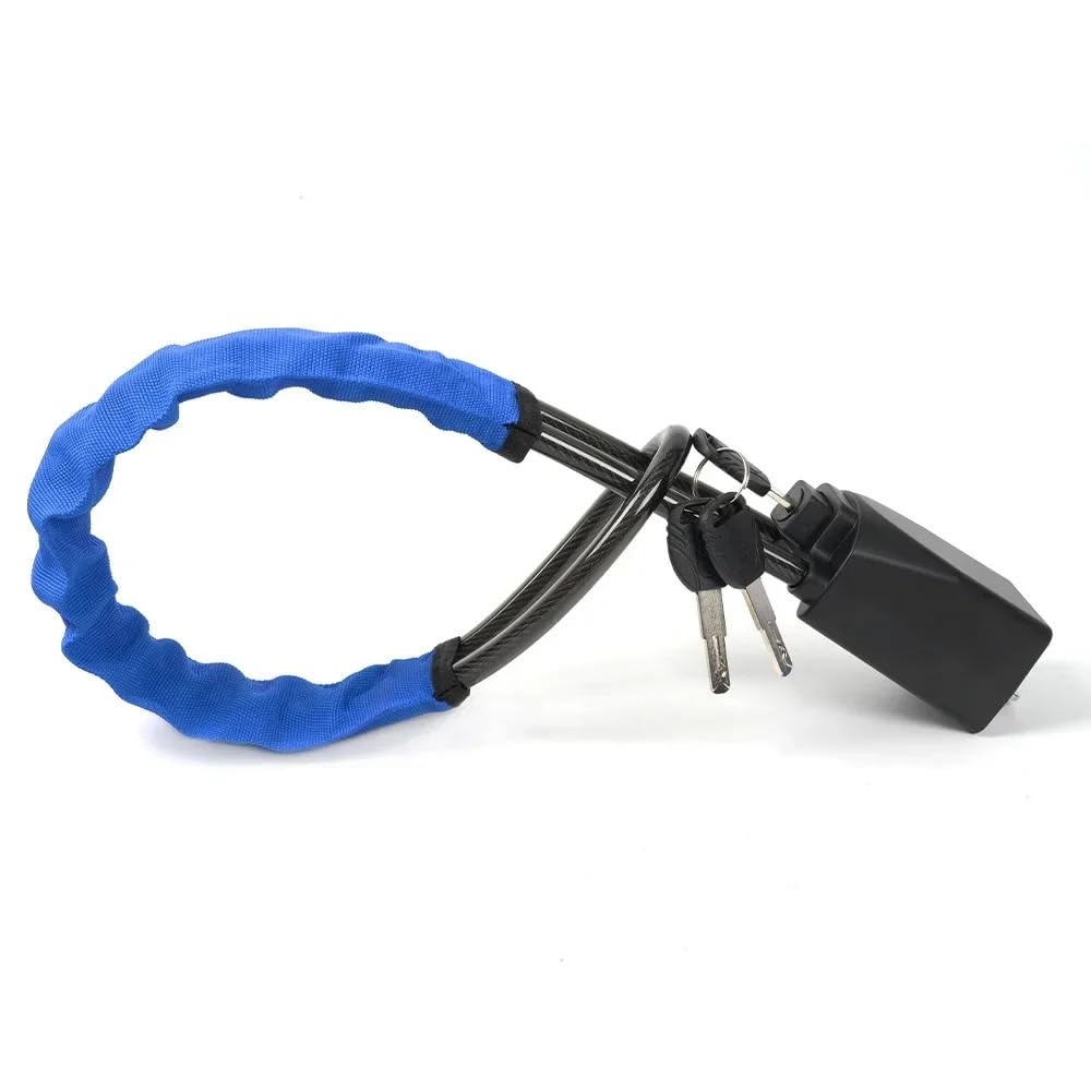 Steering Wheel Lock Seat Belt Lock, Steering Wheel Lock Multicolor -Theft Buckle Steel Cable Extendable Rope(Blue)