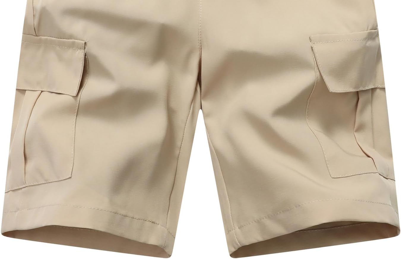 Baby Boys Lightweight Cargo Shorts Toddler Quick Dry Pull-On Hiking Shorts for Sports Outdoor with Pockets - Image 2