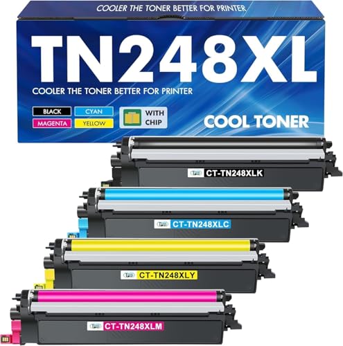 TN248 MFC-L3760CDW TN248XL TN-248XL Toner: Kompatible für Brother MFC-L3740CDW MFC-L3740CDWE TN-248 DCP-L3560CDW 248 248XL DCP-L3520CDW DCP-L3520CDWE MFC-L8390CDW HL-L3240CDW HL-L3220CWE TN-248CMYK
