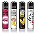 Clipper® Feuerzeuge Porn Slogan / 4er Set