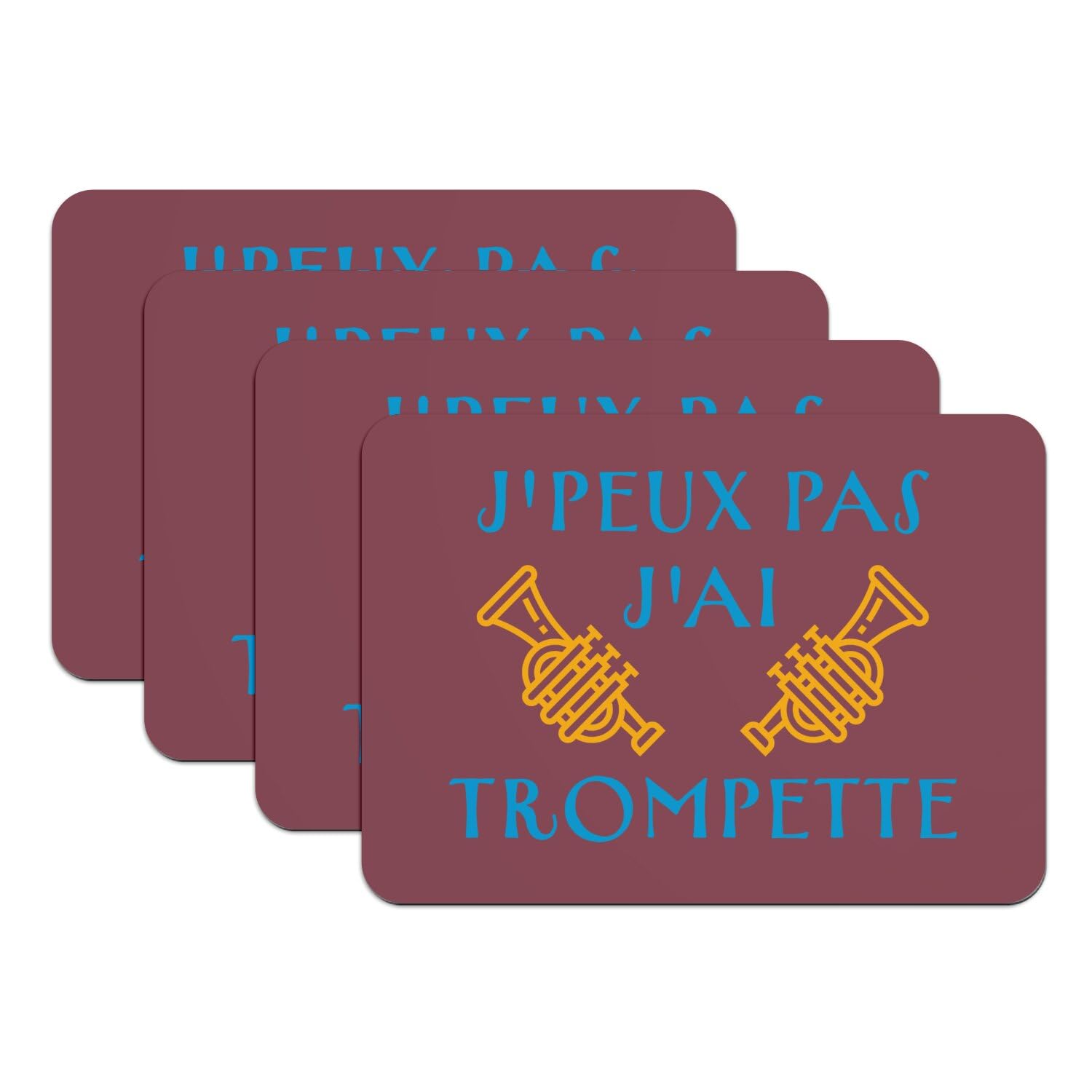 Set de table cuivre et jazz rouge antidérapant idéal pour les repas de groupe