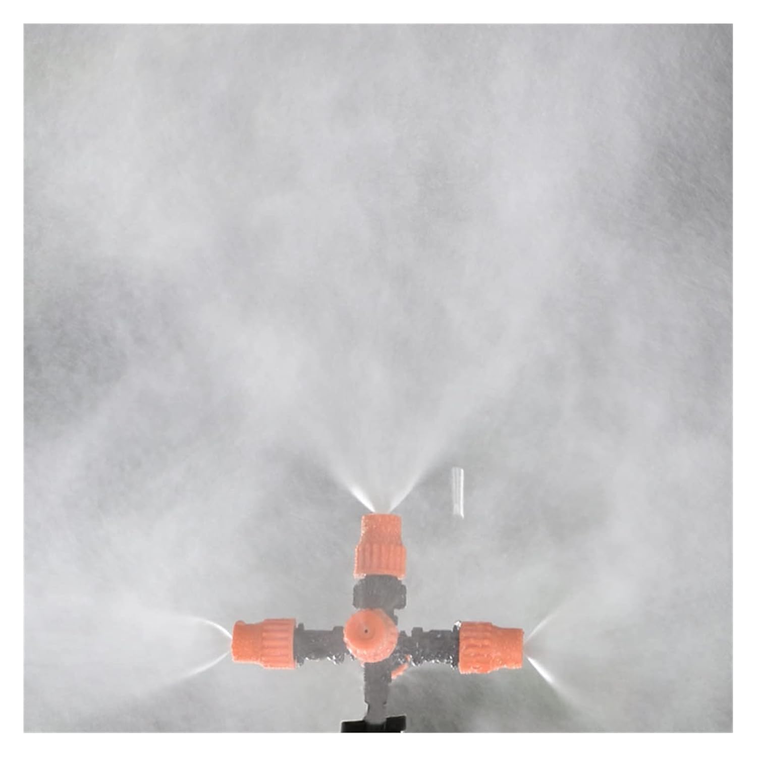 Garden Drip Irrigation System Accessories Male 1/2" 3/4" 5-Way Cross Spray Nozzle Adjustable Atomizing Mist Sprayer Kit for Garden Greenhouse Irrigation 20set (Color : Yellow)