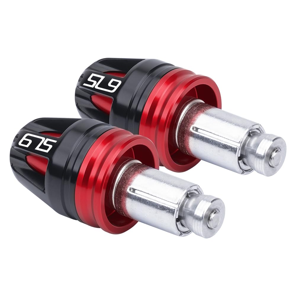 Tappi terminali universali per manubri per moto per Street Triple 675 2007-2017 Street Triple 675R 2009-2017 Tappi terminali per manubri per moto Accessori (Rosso)