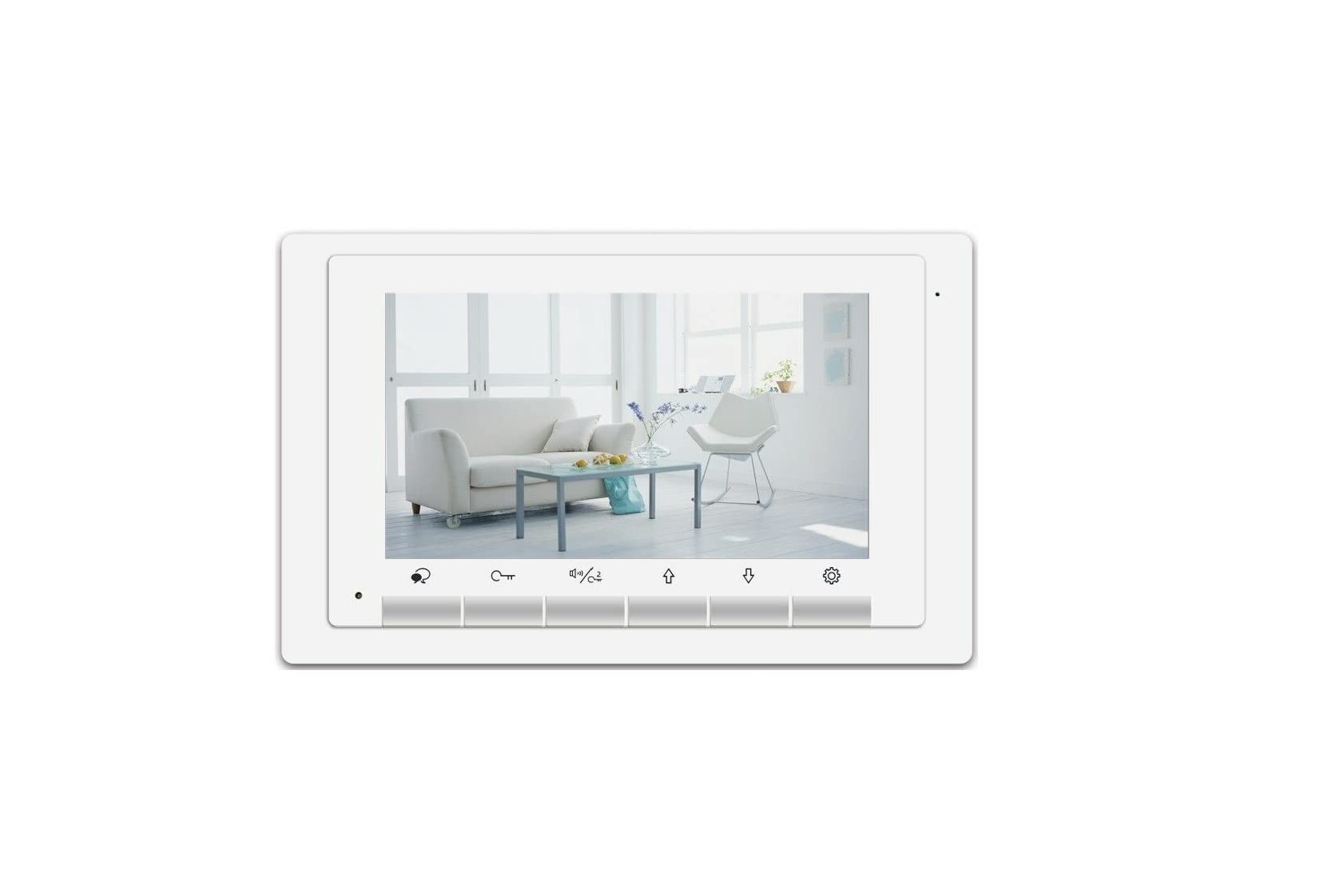 Eurosklep Video Türsprechanlage 2 Familienhaus Video Türklingel RFID 2 Draht Weitwinkelkamera, Gegensprechanlage 2X DT17 Aufputz; 1x DT607 Unterputz White mit Bildspeicher (1 System)