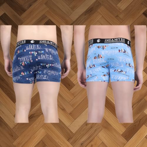 Image of Men's Nylon Stretch Printed Trunk | Ultra-Soft, Breathable Innerwear for Men | Stylish & Supportive Fit