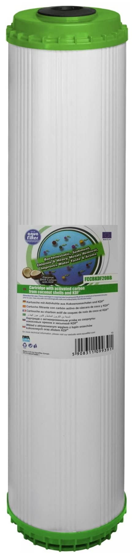 Premier Water Systems 4.5x20 Big Blue Refillable Water Filter Cartridge - GAC Carbon & KDF 55