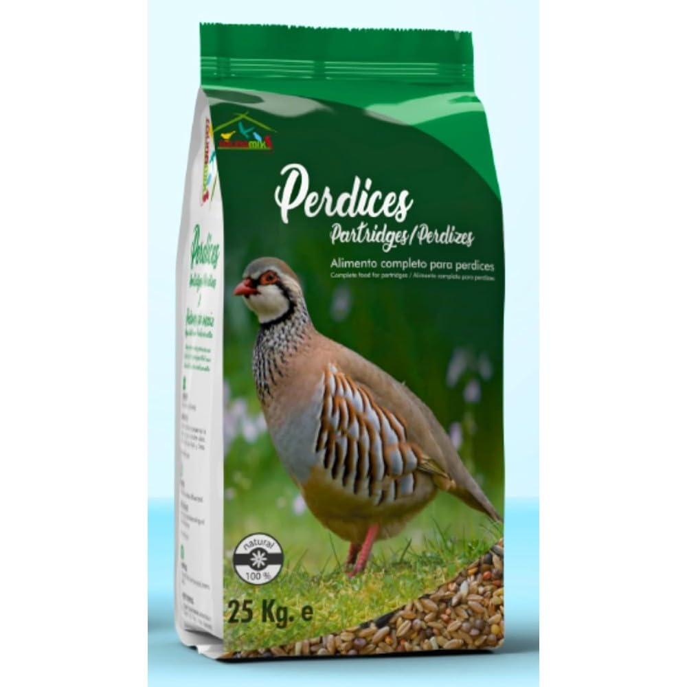 Alimento Completo para Perdices y Gallináceas, Mezcla de Semillas Naturales, 25 Kg