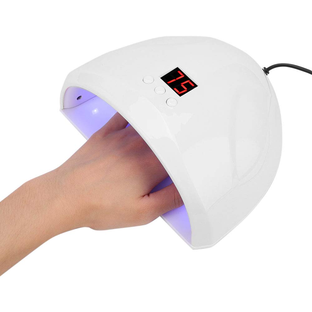 36W Inteligentna Lampa LED do Suszenia ż UV do Paznokci Profesjonalna Maszyna Utwardzania Paznokci z Czujnikiem Podczerwieni Użytku Domowego w Salonie Biały Różowy ABS (WHITE)