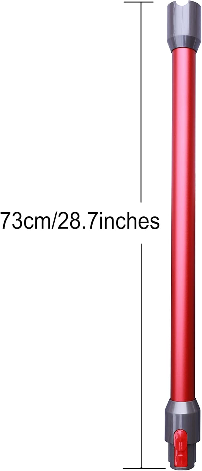 quick release wand compatible with dyson quick release extension wand,replacement for v7, v8, v10, v11 v15 cordless stick vacuum,vacuum tube accessories 72cm lenth (red)