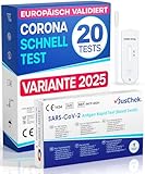 Adeste – NEUE Variante 20 x 1er Corona Schnelltest für Zuhause COVID 19 Antigen Rapid Test Swab Selbsttest. Geprüft für neuen 2025-Varianten. Sensibilität 100% bei hoher Viruslast