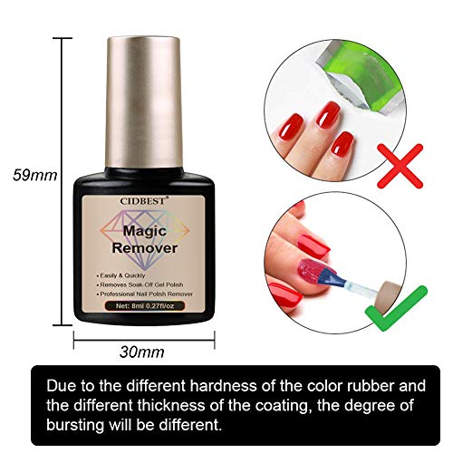 Magic Nail Polish Remover, Magic Gel Remover, Gel Polish Remover, Easily & Quickly Removes Soak-Off Gel Polish, Don't Hurt Your Nails - 15Ml - Thumbnail 3