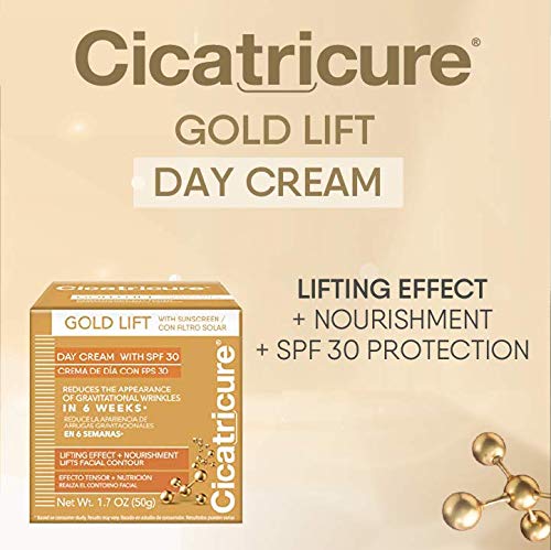 Miniatura 4 de Cicatricure Gold Lift Crema de día antienvejecimiento, reafirma, nutre y contornea la piel con SPF 30, paquete de 3