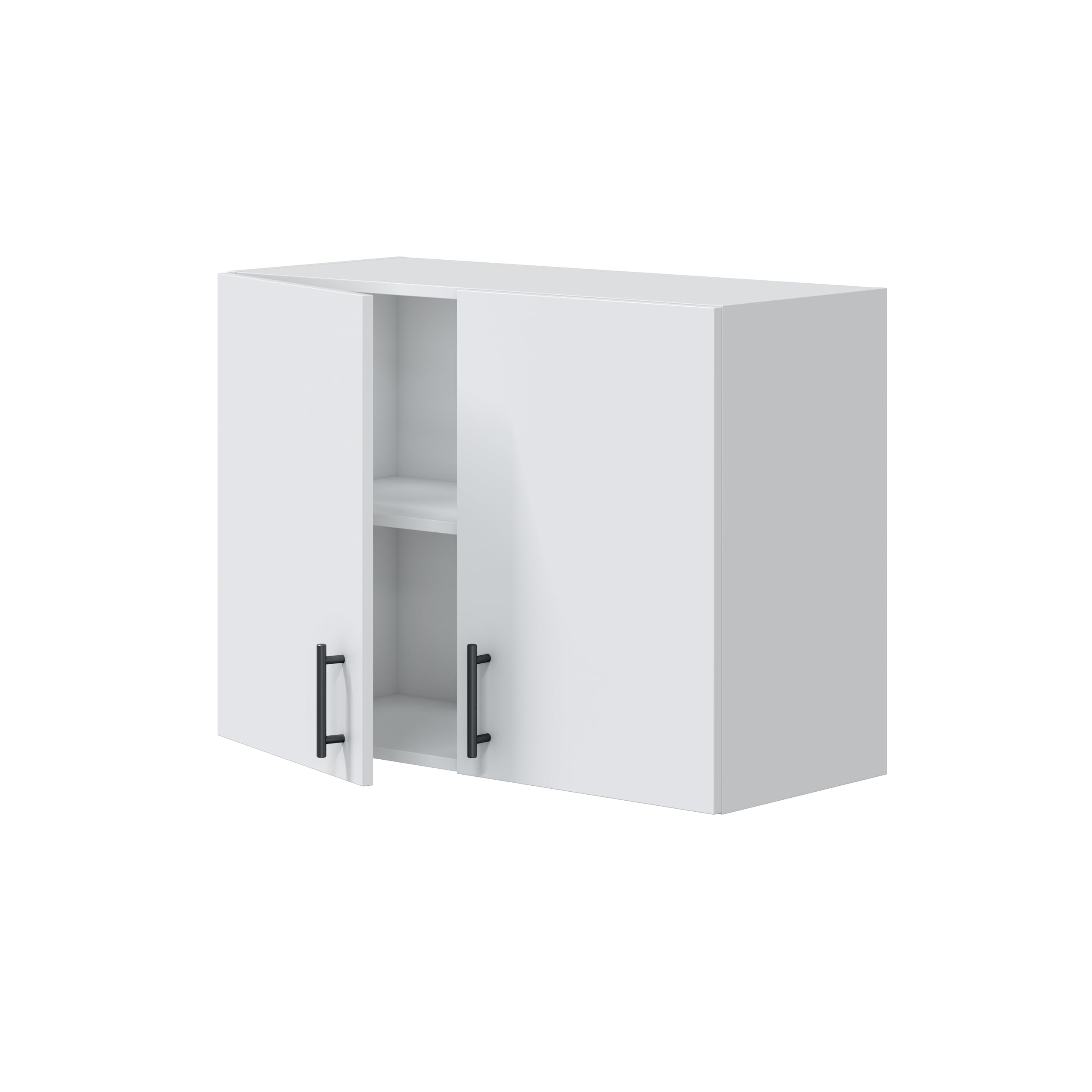 Mobelcenter, Mueble Alto de Cocina para Colgar de 80 cm, Módulo 2 Puertas y 1 Estante, Acabado Color Blanco Brillo, Medidas: Ancho: 80 cm x Fondo: 34 cm x Alto: 59 cm (1532)