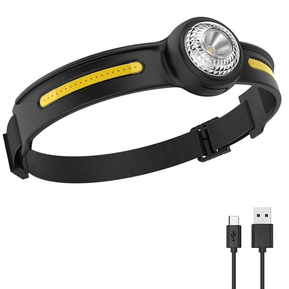 QFGVMXBWKZH USB Rechargeable LED Induction Headlight 650 Lumens XPG+COB Headlamp Head Torch Camping Fishing Lantern(Gt10 No Sensing)