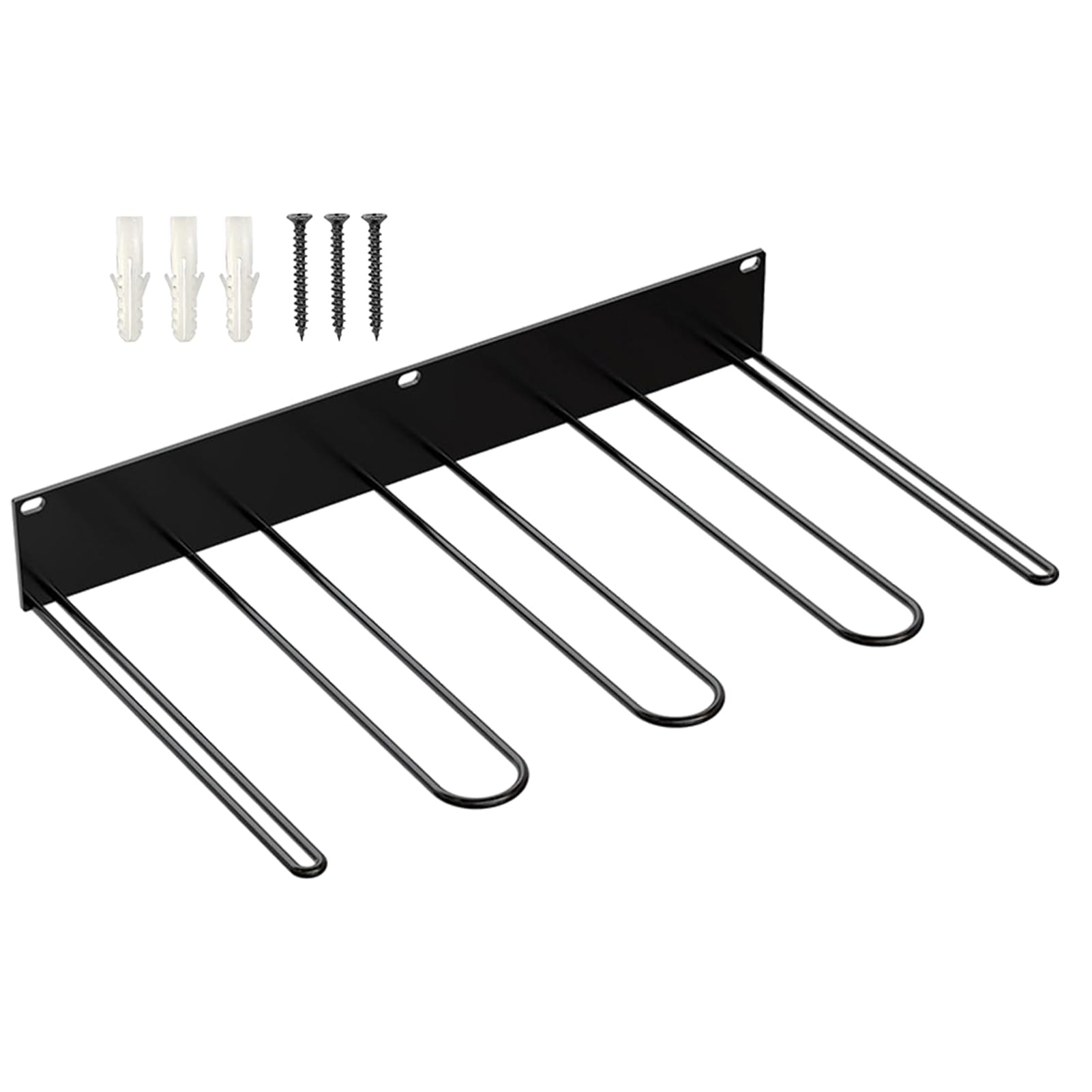 Jomewory Black Boots Rack, Wall Mounted Boot Rack Organizer Tall Boots Metal, Boots Stand, Boots Storage For Cowboy Boots, Rain Boots, Walking Boots (Black)