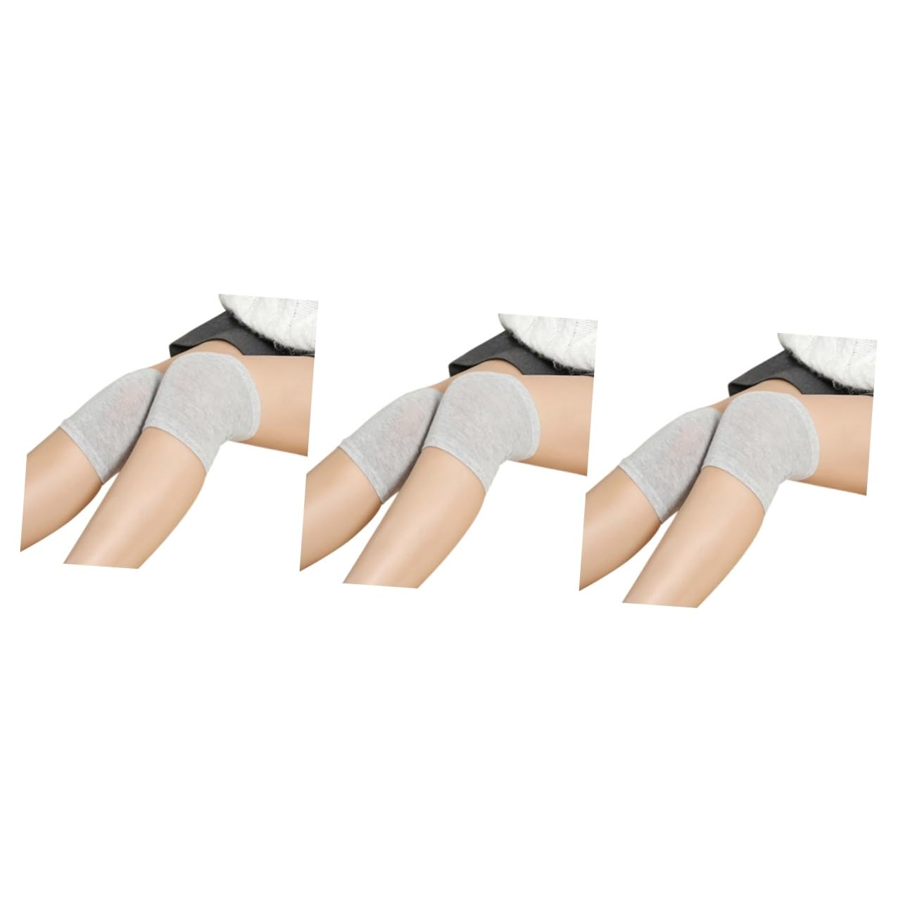 Healifty 3pcs -support Knee Warmer Sleeve for Running Hiking Outdoor Sports Elastic Knee Support Brace for Men Women Lightweight Comfortable Design Grey
