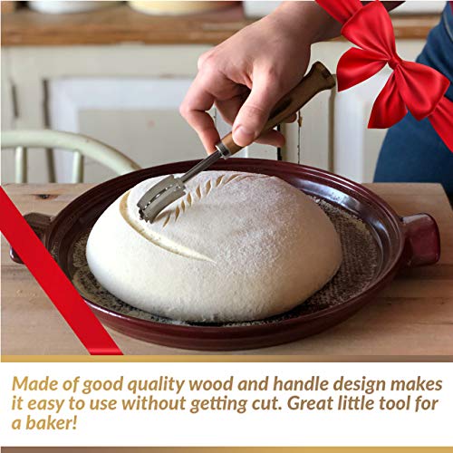 Bread Bosses Bread Bakers Lame Slashing Tool -Dough Making Slasher Tools Baking Sourdough Bread Starter Jar Scoring Knife Razor Cutter Slashing Tool Accessories for Cutting Supplies -Great As A Gift - image 7