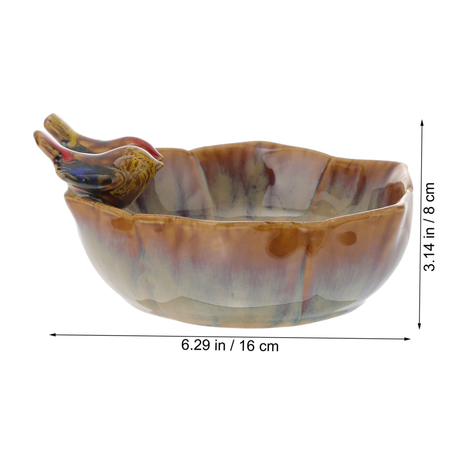 LABRIMP Garden House Decor Ceramic Bird Fruit Plate Bird Fine Craftsmanship Random Color