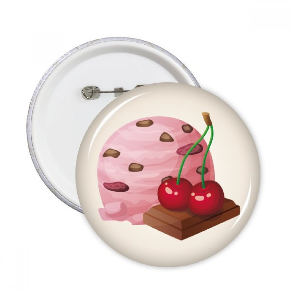 Pins chocolat cerise violette DIYthinker idée cadeau originale lot 5 badges ronds vêtements
