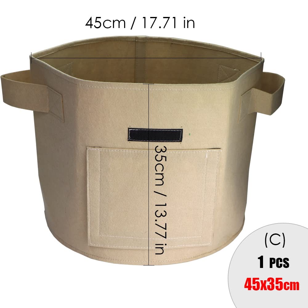 Bolsas de Cultivo de Patatas Caqui Vivero Tomate Planta Cubo Tela Crecer Maceta Jardín Flor Bolsas de siembra