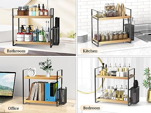 LEMIKKLE Bathroom Counter Organizer with Basket, Bathroom Organizers and Storage,Skincare Organizers for Vanity,Storage Organizers for Bathroom, Kitchen, Dresser - Image 6