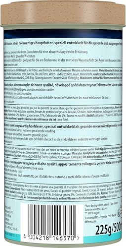 Tetra Cichlid Granules - Hauptfutter Mix mit 2 verschiedenen Granulaten für mittelgroße Cichliden, 500 ml Dose