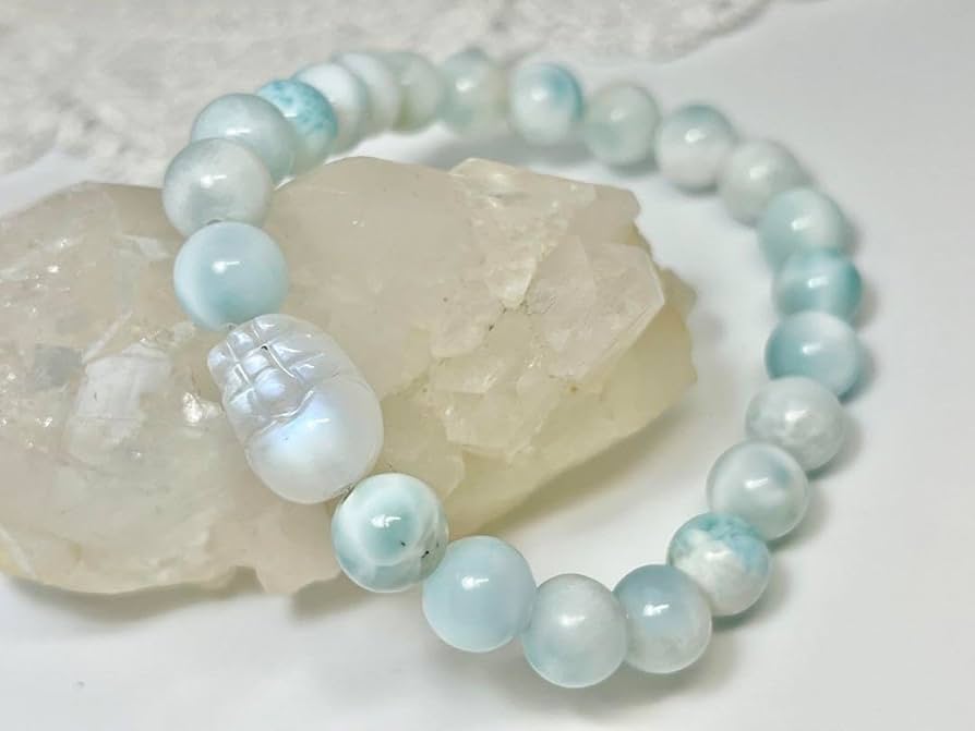 AAAAAラリマー　ムーンストーン　ブレスレット pobr231218-3d1.jpg