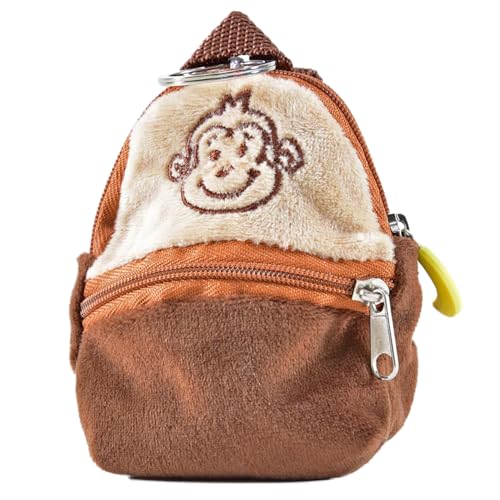 Kögler 75781 - Friends2Go, Plüsch Äffchen Rocky im Plüsch-Rucksack, ca. 12,5 cm groß, niedliches Plüschtier im praktischen Rucksack