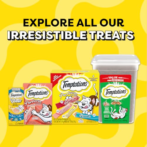 Temptations Creamy Puree Adult Lickable Cat Treats with Beef Liver, & Salmon, & Chicken & Tuna Variety Pack, 48 Pouches, 576g image 2