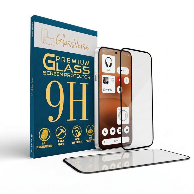 Image of GlassVerse Toughened Oleophobic Tempered Glass For Nothing Phone 4a Pro (PACK OF 1) with Free Installation Kit. Full screen Coverage - 6.83 inch