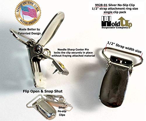 Image of Holdup Silver No-Slip replacement patented finger clips