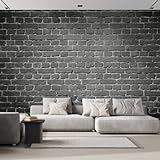 wall26 - Old Dark Brick Wall, Texture Background - Removable Wall Mural | Self-Adhesive Large Wallpaper - 100x144 inches