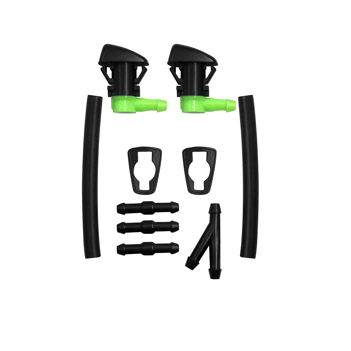 2 Pcs Adjustable Windshield Washer Nozzle kit - Fit for 2005-2010 Chrysler 300, 2008-2013 Jeep Liberty, 2008-2012 Chevy Malibu, 2005-2010 Pontiac G6, 2005-2008 Dodge Magnum, Wiper Fluid Spray Nozzle