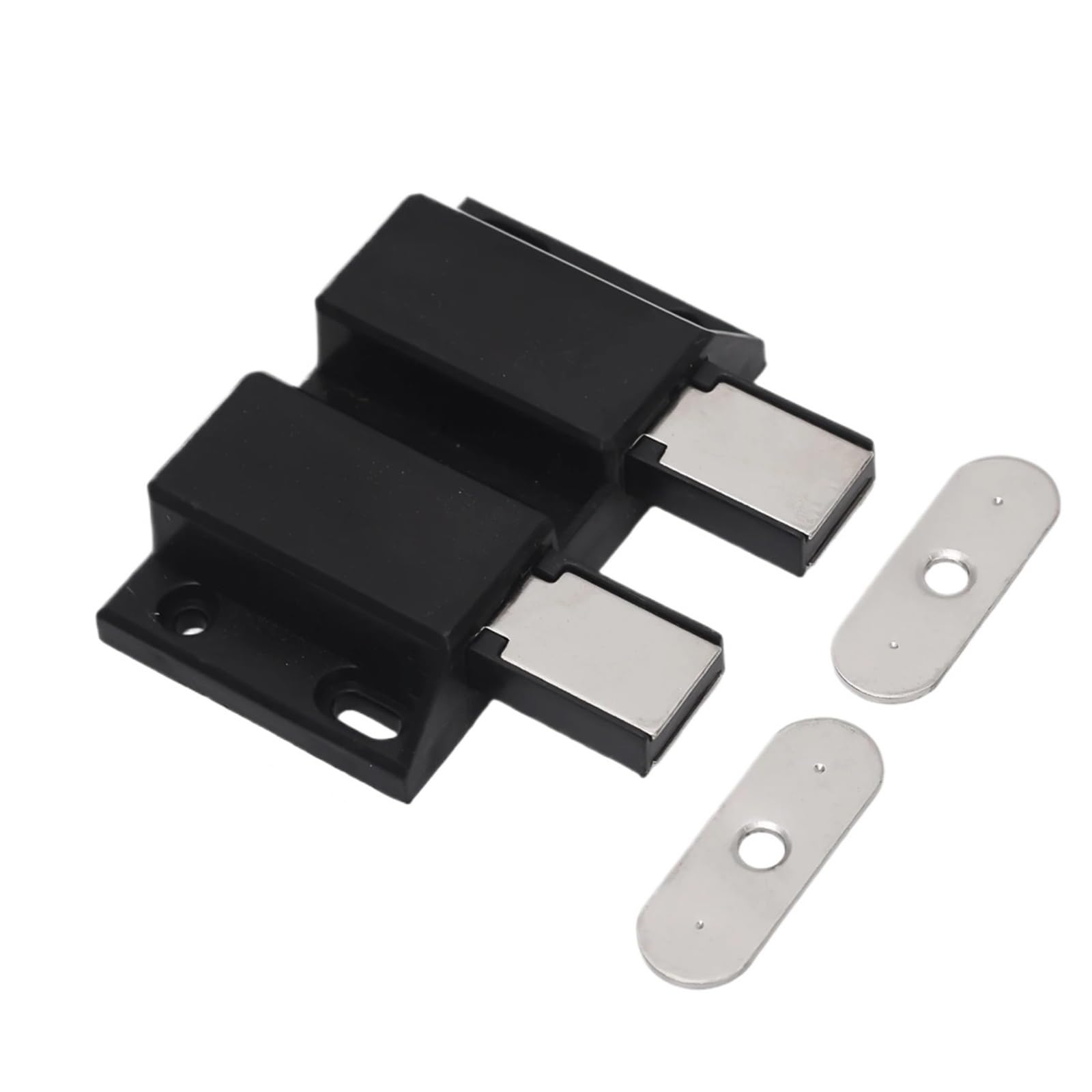 Yusuzh Black 2 14Pcs Magnetic Push Latch Catch Pressure Touch Release Cabinet For Door Drawers Kitchen Drawer Cupboard Pop Out For Cupboard(Black 2)