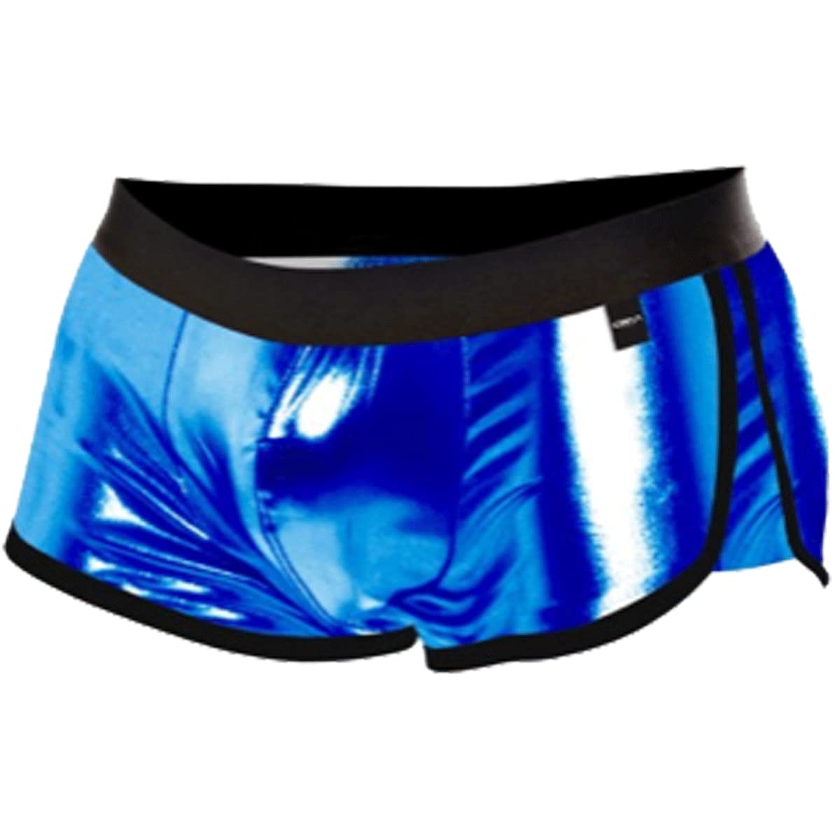 Calzoncillo y tanga eróticos de cuero y látex para hombre marca CUT4MEN CUT4MEN - BOXER TRUNK AZUL M