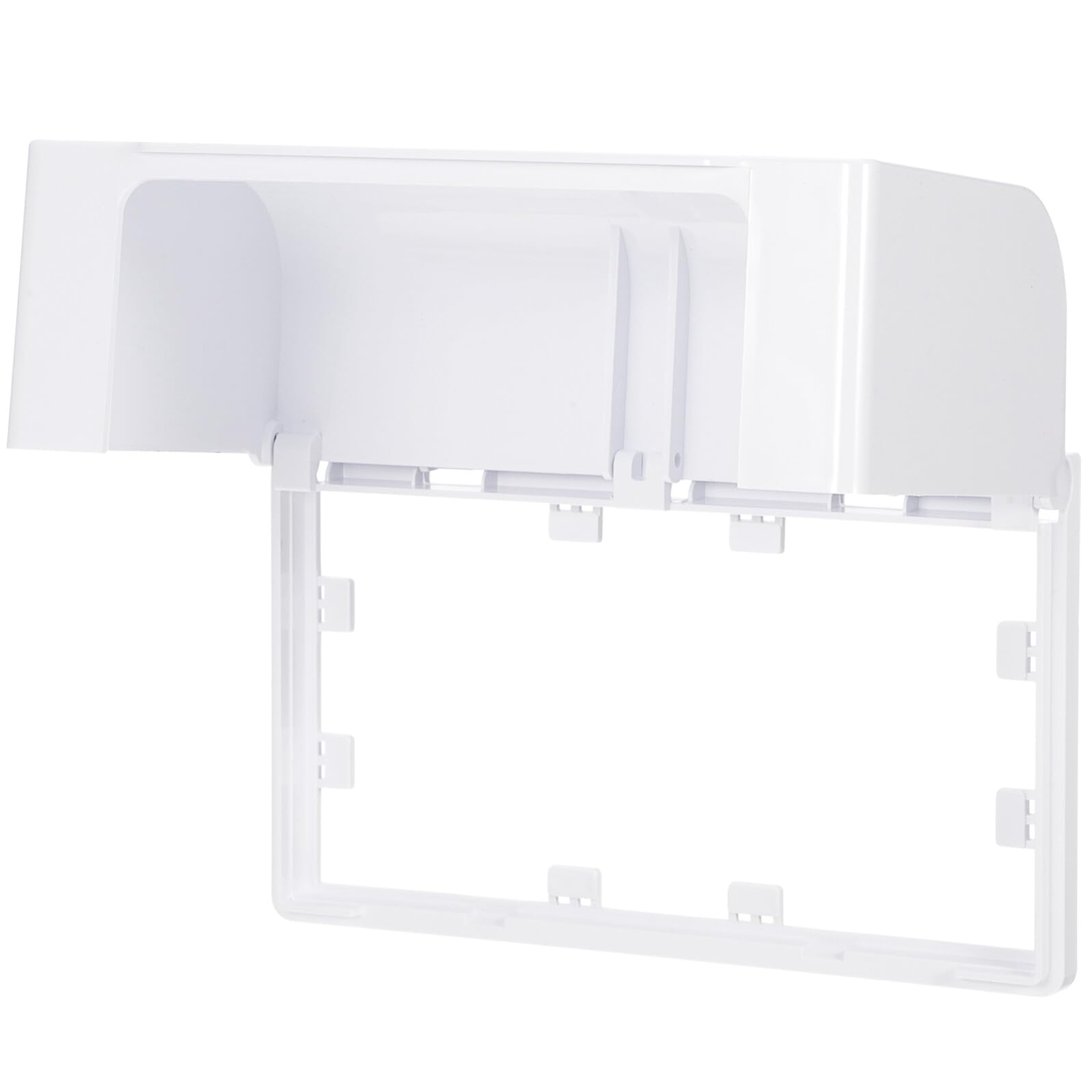 Cache de prise de courant étanche double position blanc haute résistance pour finitions durables
