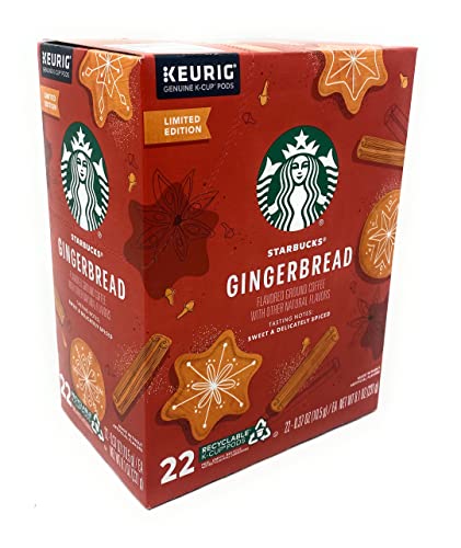 Image of Starbucks Coffee Company Holiday Limited Edition Gingerbread Coffee K Cups Pods - 22 count - 1 box