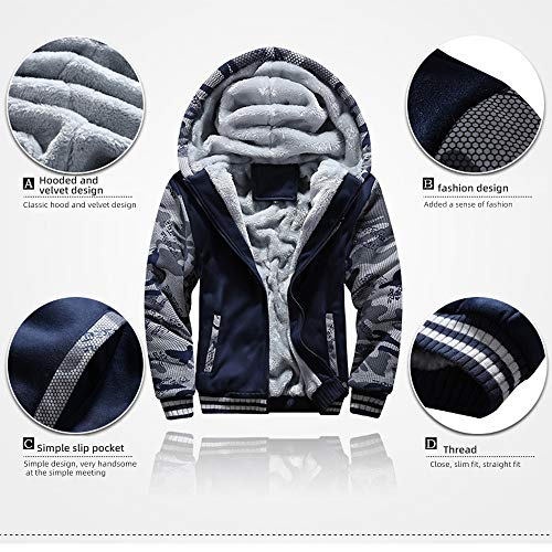 Mantors Men'S 2 Piece Fleece Tracksuit Long Sleeve Thick Running Jogging Suits Activewear Sports Set D62 Darkgray L thumb #2