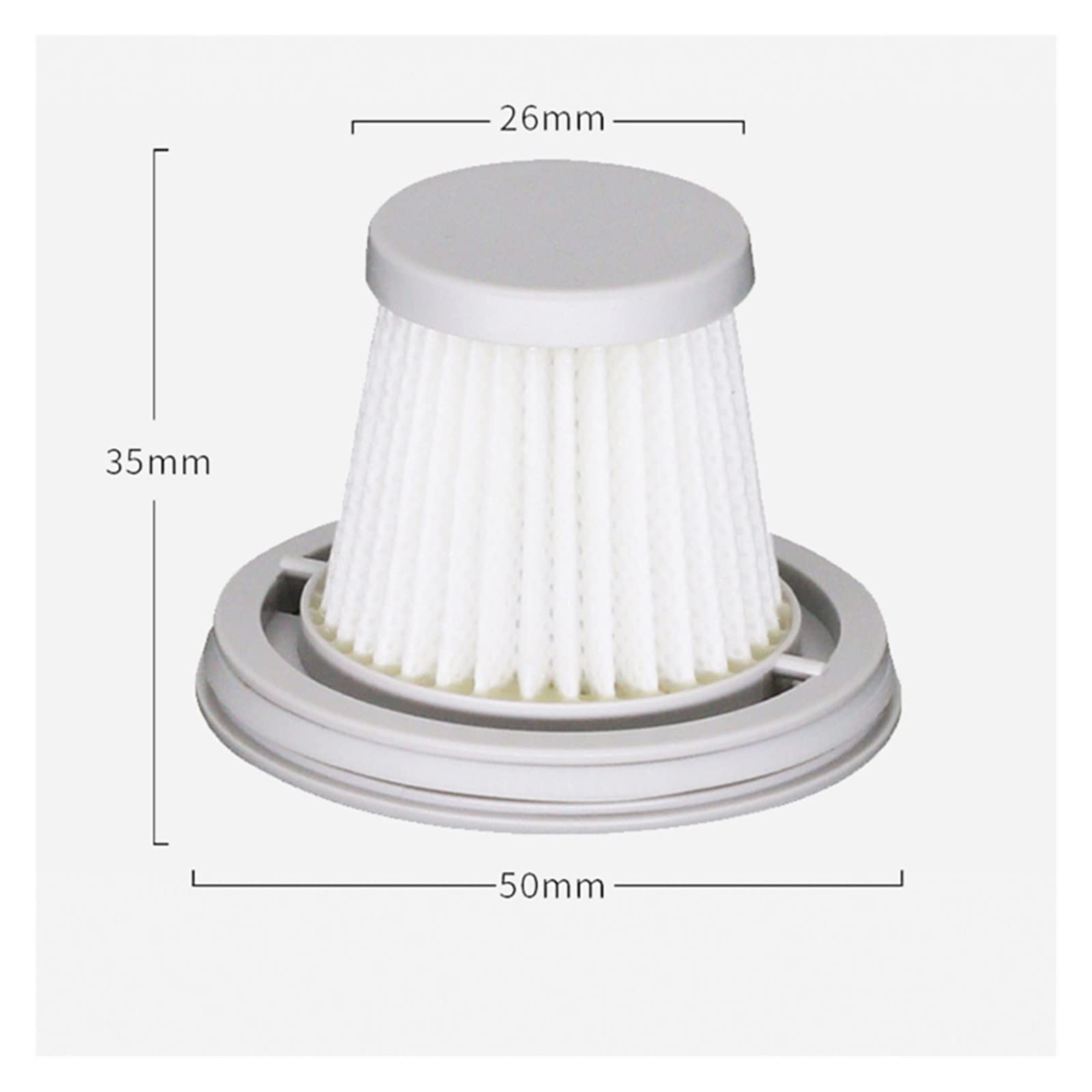 Wymień części zmywalny filtr kompatybilny z Xiaomi Mijia poręczny odkurzacz domowy samochód Mini bezprzewodowy odkurzacz ręczny Xiomi MI (Color : 5pcs)
