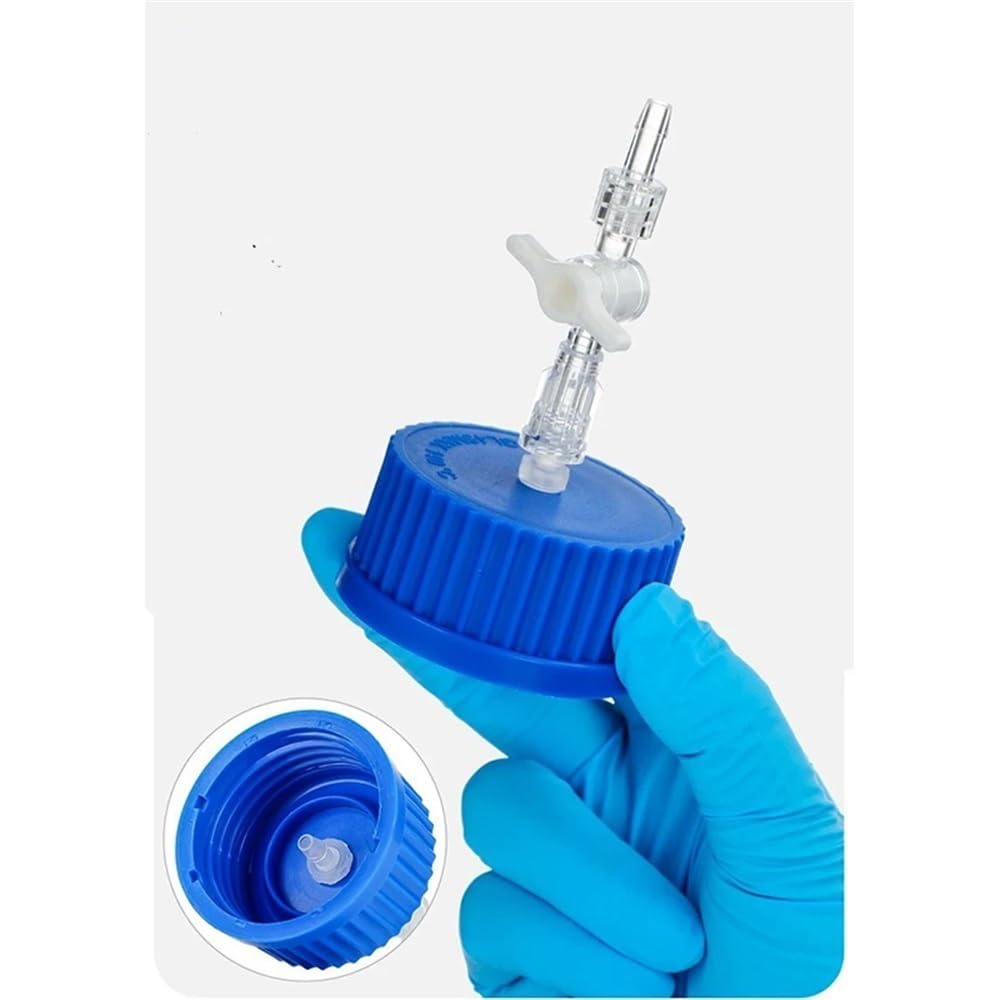 Szklana butelka z buforem ciśnieniowym, butelka do pobierania próbek z zaworem przełączającym, 100-1000 ml, korek do butelki GL45 (100 ML-2mouth)